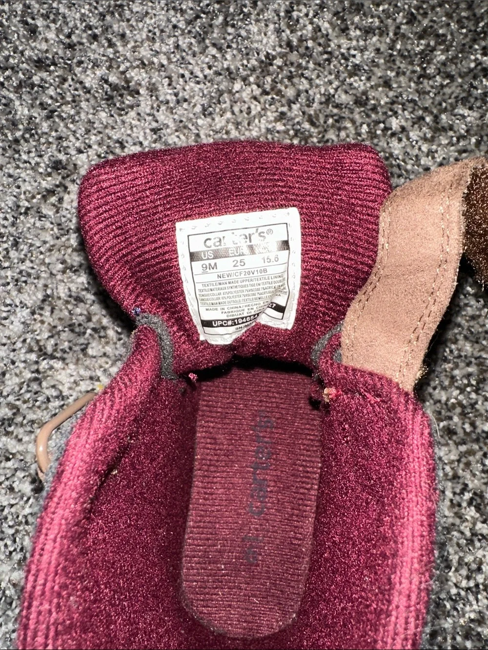 Carter's Navy, Brown & Red Kids Winter Rain Boots